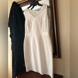 Antonio Melani size 10 ivory Tisa sleeveless lined dress